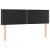 Tăblie de pat cu LED, negru, 144x5x78/88 cm, piele ecologică GartenMobel Dekor