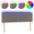 Tăblie de pat cu LED, gri, 144x5x78/88 cm, piele ecologică GartenMobel Dekor