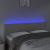 Tăblie de pat cu LED, gri, 144x5x78/88 cm, piele ecologică GartenMobel Dekor