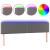 Tăblie de pat cu LED, gri, 180x5x78/88 cm, piele ecologică GartenMobel Dekor