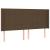 Tăblie de pat cu LED, maro închis, 203x16x118/128 cm, textil GartenMobel Dekor
