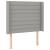 Tăblie de pat cu LED, gri deschis, 83x16x118/128 cm, textil GartenMobel Dekor