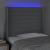 Tăblie de pat cu LED, gri deschis, 83x16x118/128 cm, textil GartenMobel Dekor