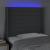 Tăblie de pat cu LED, gri închis, 83x16x118/128 cm, textil GartenMobel Dekor