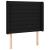 Tăblie de pat cu LED, negru, 83x16x118/128 cm, textil GartenMobel Dekor