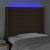 Tăblie de pat cu LED, maro închis, 83x16x118/128 cm, textil GartenMobel Dekor