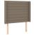 Tăblie de pat cu LED, gri taupe, 83x16x118/128 cm, textil GartenMobel Dekor