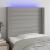 Tăblie de pat cu LED, gri deschis, 93x16x118/128 cm, textil GartenMobel Dekor