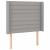 Tăblie de pat cu LED, gri deschis, 93x16x118/128 cm, textil GartenMobel Dekor