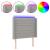 Tăblie de pat cu LED, gri deschis, 93x16x118/128 cm, textil GartenMobel Dekor