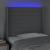 Tăblie de pat cu LED, gri deschis, 93x16x118/128 cm, textil GartenMobel Dekor