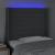 Tăblie de pat cu LED, gri închis, 93x16x118/128 cm, textil GartenMobel Dekor