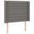 Tăblie de pat cu LED, gri închis, 93x16x118/128 cm, textil GartenMobel Dekor