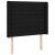 Tăblie de pat cu LED, negru, 93x16x118/128 cm, textil GartenMobel Dekor