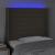Tăblie de pat cu LED, gri taupe, 93x16x118/128 cm, textil GartenMobel Dekor