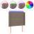 Tăblie de pat cu LED, gri taupe, 93x16x118/128 cm, textil GartenMobel Dekor