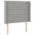 Tăblie de pat cu LED, gri deschis, 103x16x118/128 cm, textil GartenMobel Dekor