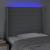 Tăblie de pat cu LED, gri deschis, 103x16x118/128 cm, textil GartenMobel Dekor