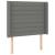 Tăblie de pat cu LED, gri închis, 103x16x118/128 cm, textil GartenMobel Dekor
