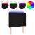Tăblie de pat cu LED, negru, 103x16x118/128 cm, textil GartenMobel Dekor