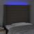 Tăblie de pat cu LED, gri taupe, 103x16x118/128 cm, textil GartenMobel Dekor
