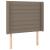 Tăblie de pat cu LED, gri taupe, 103x16x118/128 cm, textil GartenMobel Dekor