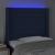 Tăblie de pat cu LED, albastru, 103x16x118/128 cm, textil GartenMobel Dekor