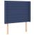 Tăblie de pat cu LED, albastru, 103x16x118/128 cm, textil GartenMobel Dekor