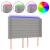 Tăblie de pat cu LED, gri deschis, 147x16x118/128 cm, textil GartenMobel Dekor