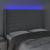 Tăblie de pat cu LED, gri deschis, 147x16x118/128 cm, textil GartenMobel Dekor