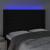 Tăblie de pat cu LED, negru, 147x16x118/128 cm, textil GartenMobel Dekor