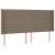 Tăblie de pat cu LED, gri taupe, 163x16x118/128 cm, textil GartenMobel Dekor