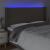 Tăblie de pat cu LED, gri taupe, 163x16x118/128 cm, textil GartenMobel Dekor
