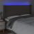 Tăblie de pat cu LED, gri taupe, 183x16x118/128 cm, textil GartenMobel Dekor