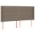 Tăblie de pat cu LED, gri taupe, 183x16x118/128 cm, textil GartenMobel Dekor