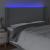 Tăblie de pat cu LED, gri deschis, 203x16x118/128 cm, textil GartenMobel Dekor