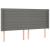 Tăblie de pat cu LED, gri închis, 203x16x118/128 cm, textil GartenMobel Dekor