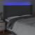 Tăblie de pat cu LED, gri închis, 203x16x118/128 cm, textil GartenMobel Dekor