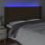 Tăblie de pat cu LED, maro închis, 203x16x118/128 cm, textil GartenMobel Dekor
