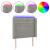 Tăblie de pat cu LED, gri deschis, 83x16x118/128 cm, catifea GartenMobel Dekor