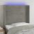 Tăblie de pat cu LED, gri deschis, 83x16x118/128 cm, catifea GartenMobel Dekor