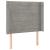 Tăblie de pat cu LED, gri deschis, 83x16x118/128 cm, catifea GartenMobel Dekor
