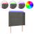 Tăblie de pat cu LED, gri închis, 83x16x118/128 cm, catifea GartenMobel Dekor