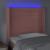 Tăblie de pat cu LED, roz, 83x16x118/128 cm, catifea GartenMobel Dekor