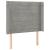 Tăblie de pat cu LED, gri deschis, 93x16x118/128 cm, catifea GartenMobel Dekor