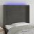 Tăblie de pat cu LED, gri închis, 103x16x118/128 cm, catifea GartenMobel Dekor