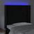 Tăblie de pat cu LED, negru, 103x16x118/128 cm, catifea GartenMobel Dekor