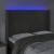 Tăblie de pat cu LED, gri închis, 147x16x118/128 cm, catifea GartenMobel Dekor