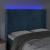 Tăblie de pat cu LED, albastru închis, 147x16x118/128cm catifea GartenMobel Dekor