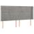 Tăblie de pat cu LED, gri deschis, 163x16x118/128 cm, catifea GartenMobel Dekor